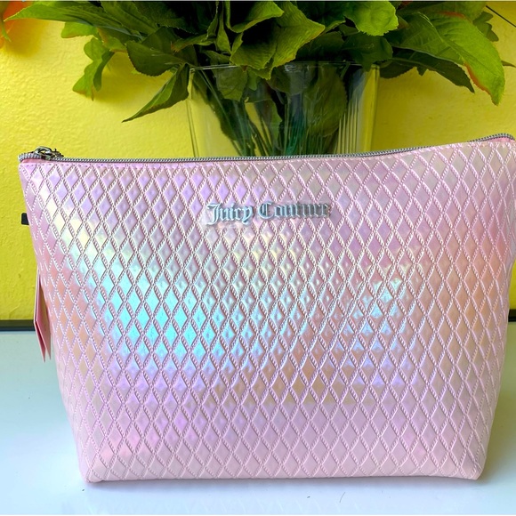 Juicy Couture Handbags - Juicy Couture Pink Iridescent Cosmetics Bag